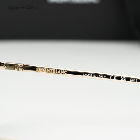 Montblanc Women Sunglasses Gold Grey Square Rimless MB0303S 001 NEW AUTHENTIC main image 7
